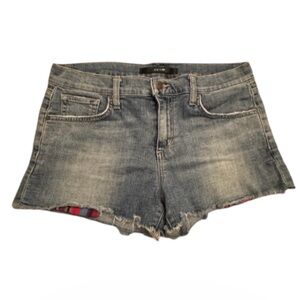 Joe’s Jeans Women’s Denim Shorts with Beautiful Colorful Serape Peek-out Pockets